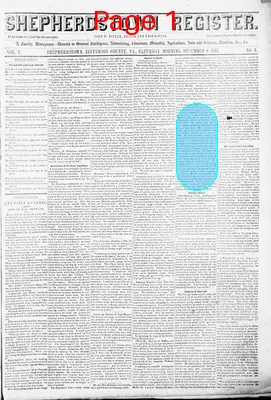 Page thumbnail for Shepherdstown Register