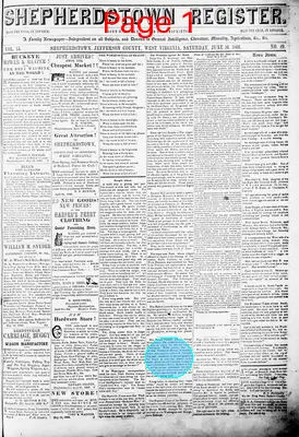 Page thumbnail for Shepherdstown Register
