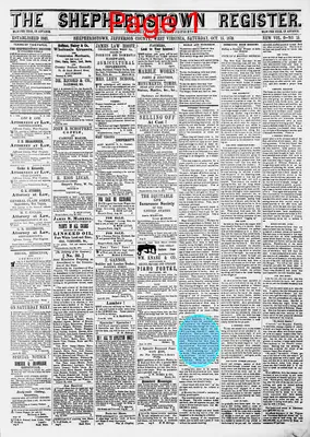 Page thumbnail for Shepherdstown Register