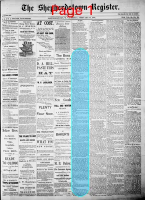Page thumbnail for Shepherdstown Register