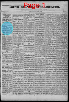 Page thumbnail for South Branch Intelligencer