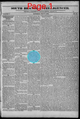 Page thumbnail for South Branch Intelligencer