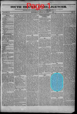 Page thumbnail for South Branch Intelligencer