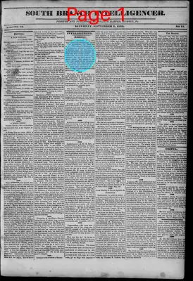 Page thumbnail for South Branch Intelligencer