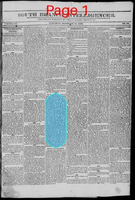 Page thumbnail for South Branch Intelligencer