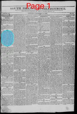 Page thumbnail for South Branch Intelligencer