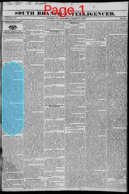 Page thumbnail for South Branch Intelligencer