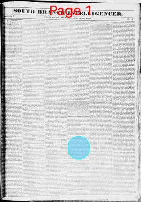 Page thumbnail for South Branch Intelligencer
