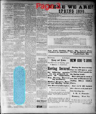 Page thumbnail for South Branch Intelligencer