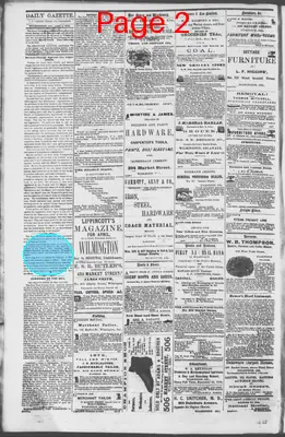 Page thumbnail for Wilmington Daily Gazette