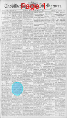 Page thumbnail for The Wheeling Daily Intelligencer