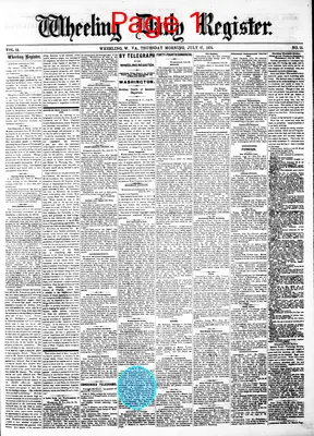 Page thumbnail for The Wheeling Daily Register
