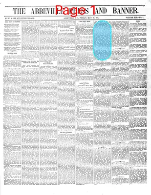 Page thumbnail for The Abbeville Press And Banner