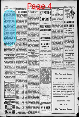 Page thumbnail for The Abbeville Press And Banner