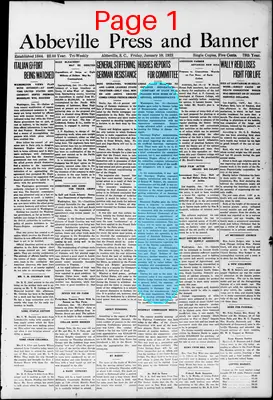 Page thumbnail for The Abbeville Press And Banner