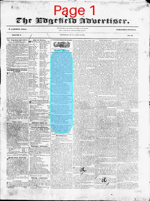 Page thumbnail for Edgefield Advertiser