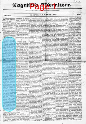 Page thumbnail for Edgefield Advertiser
