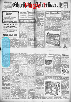 Page thumbnail for Edgefield Advertiser