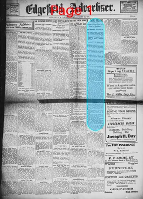 Page thumbnail for Edgefield Advertiser