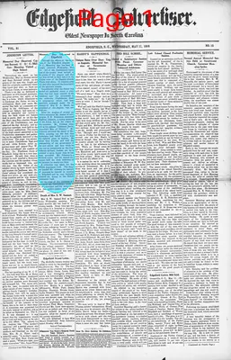 Page thumbnail for Edgefield Advertiser