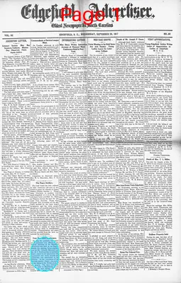 Page thumbnail for Edgefield Advertiser