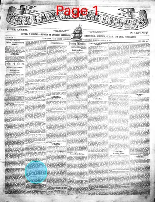 Page thumbnail for The Lancaster Ledger