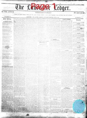 Page thumbnail for The Lancaster Ledger