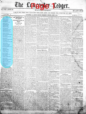Page thumbnail for The Lancaster Ledger
