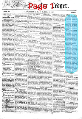 Page thumbnail for The Lancaster Ledger