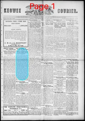Page thumbnail for Keowee Courier