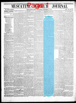 Page thumbnail for Muscatine Weekly Journal