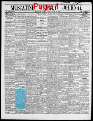 Page thumbnail for Muscatine Weekly Journal