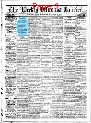 Page thumbnail for The Weekly Ottumwa Courier