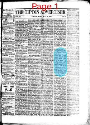 Page thumbnail for The Tipton Advertiser