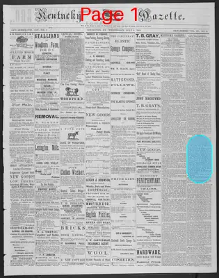 Page thumbnail for The Kentucky Gazette