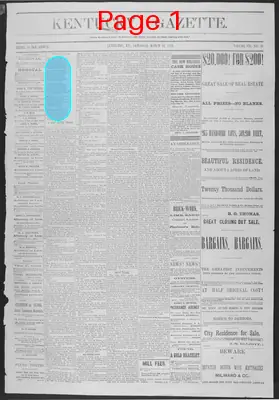 Page thumbnail for The Kentucky Gazette