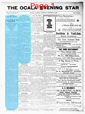 Page thumbnail for The Ocala Evening Star