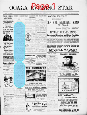 Page thumbnail for The Ocala Evening Star