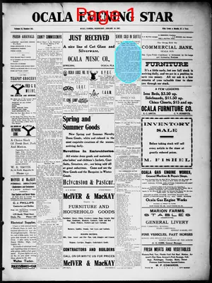 Page thumbnail for The Ocala Evening Star