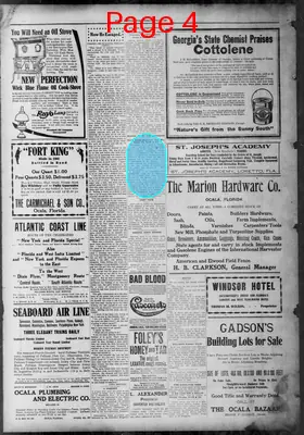 Page thumbnail for The Ocala Evening Star
