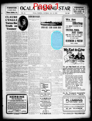 Page thumbnail for The Ocala Evening Star