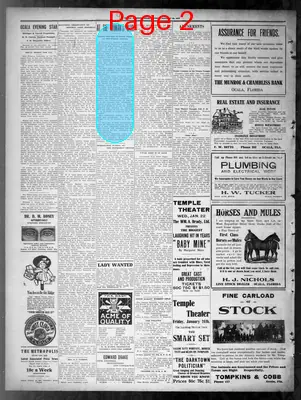 Page thumbnail for The Ocala Evening Star