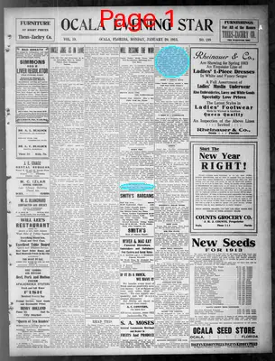 Page thumbnail for The Ocala Evening Star