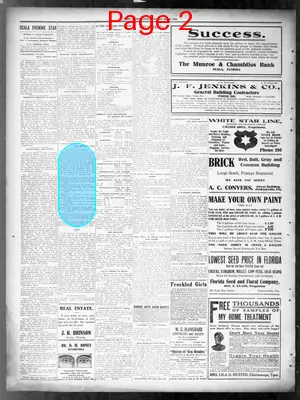 Page thumbnail for The Ocala Evening Star