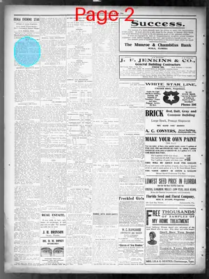Page thumbnail for The Ocala Evening Star