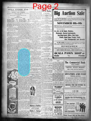 Page thumbnail for The Ocala Evening Star
