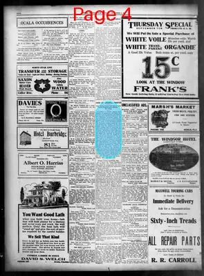 Page thumbnail for The Ocala Evening Star