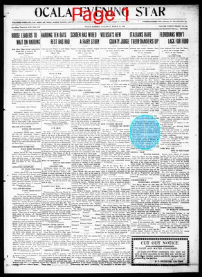 Page thumbnail for The Ocala Evening Star