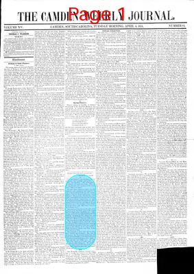 Page thumbnail for The Camden Weekly Journal