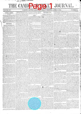 Page thumbnail for The Camden Weekly Journal